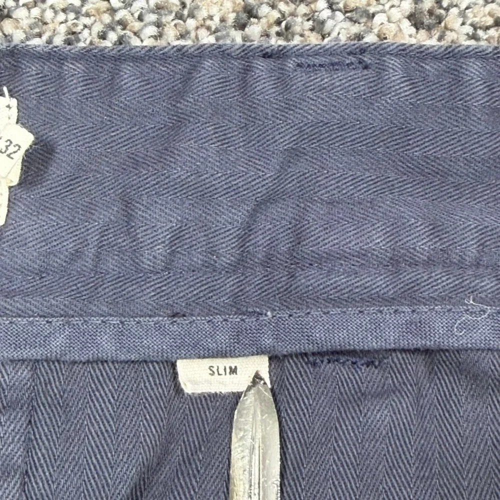 Taylor Stitch The Foundation Pant Mens 30x32 Slim Fit Navy Organic Cotton Chino